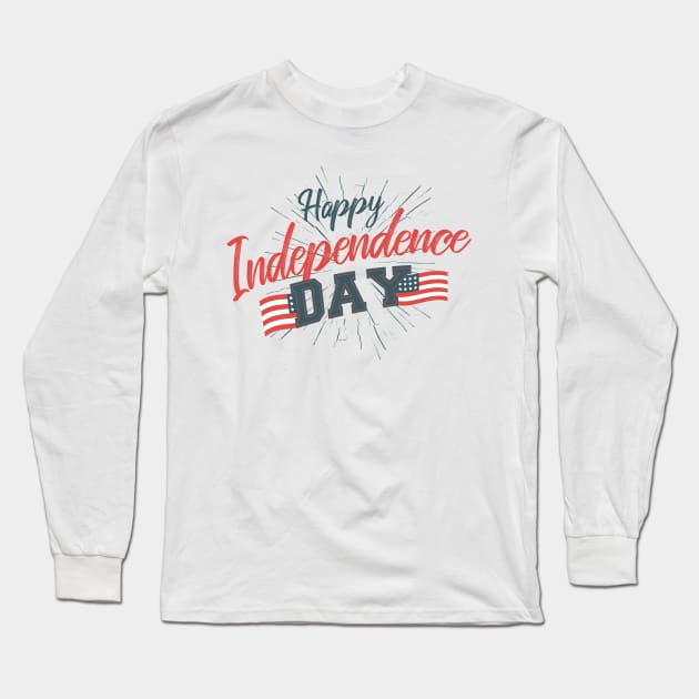 Happy Independence Day Long Sleeve T-Shirt by Shalini Kaushal